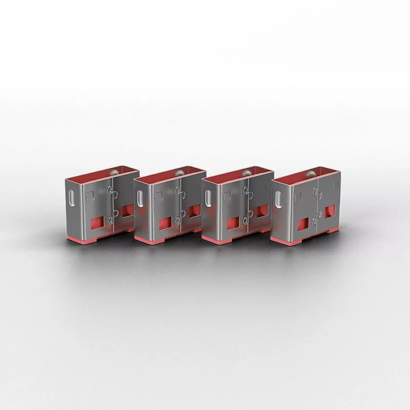Portin estolaite Lindy USB-Port-Blocker 4 kpl:n pakkaus värikoodi roosa