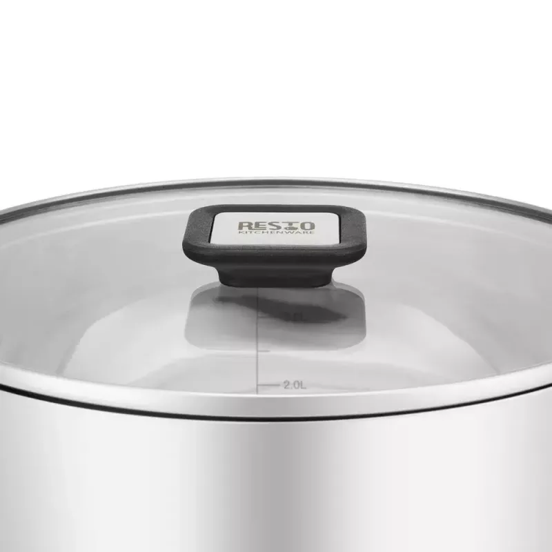 Resto Kitchenware Anser 4,4 L pyöreä musta ruostumaton teräs