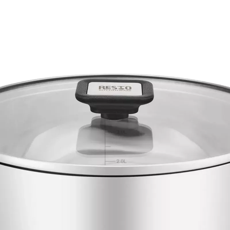 Resto Kitchenware Anser 4,4 L pyöreä musta ruostumaton teräs