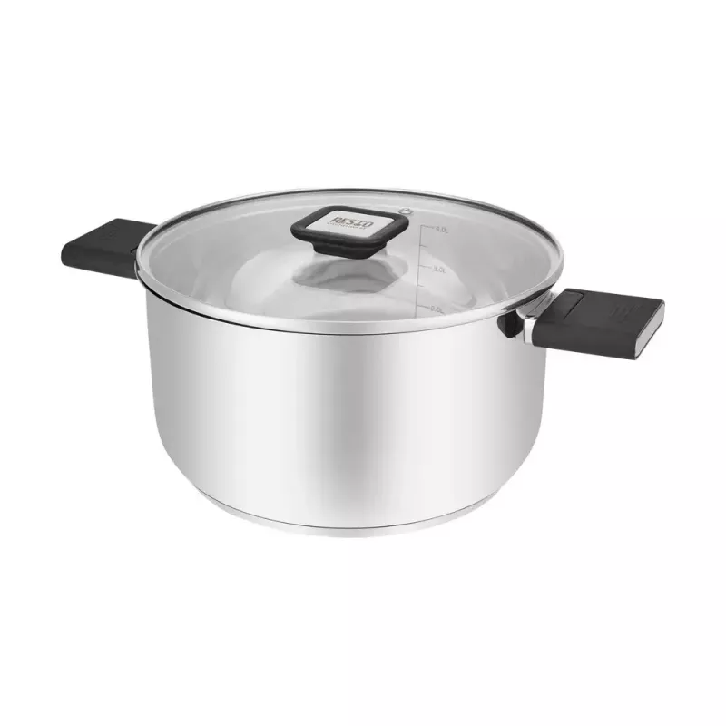 Resto Kitchenware Anser 4,4 L pyöreä musta ruostumaton teräs