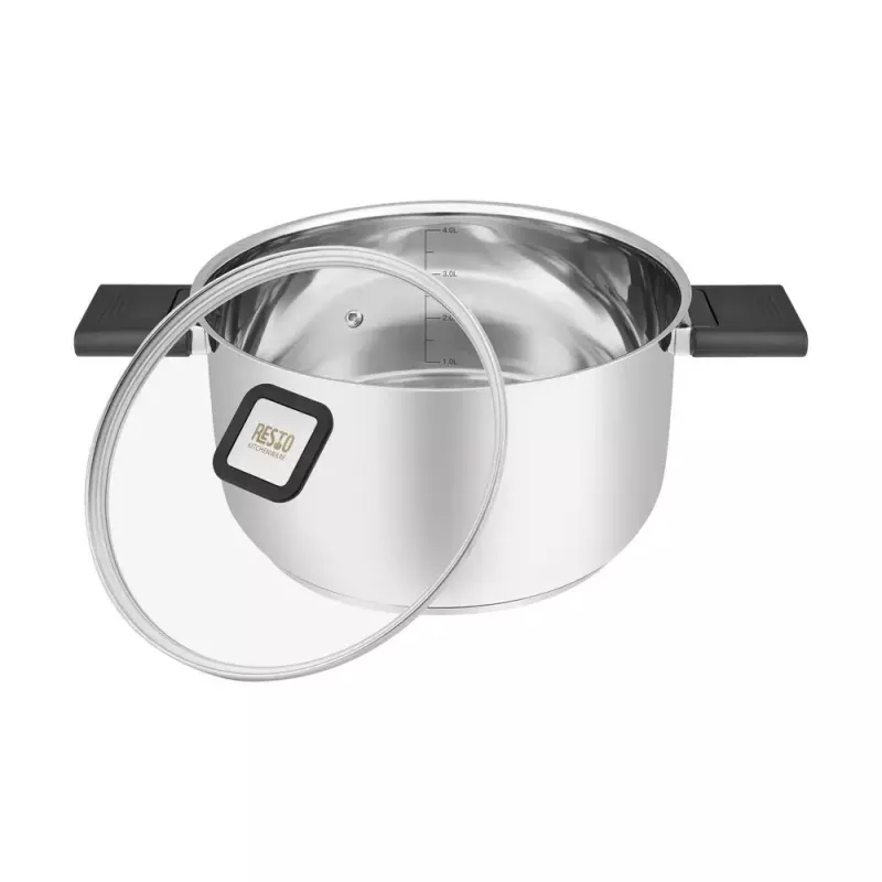 Resto Kitchenware Anser 4,4 L pyöreä musta ruostumaton teräs