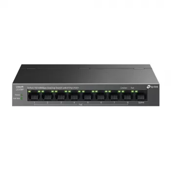 TP-Link LiteWave LS109P verkkokytkin hallitsematon Fast Ethernet (10/100) Power over Ethernet (PoE) musta