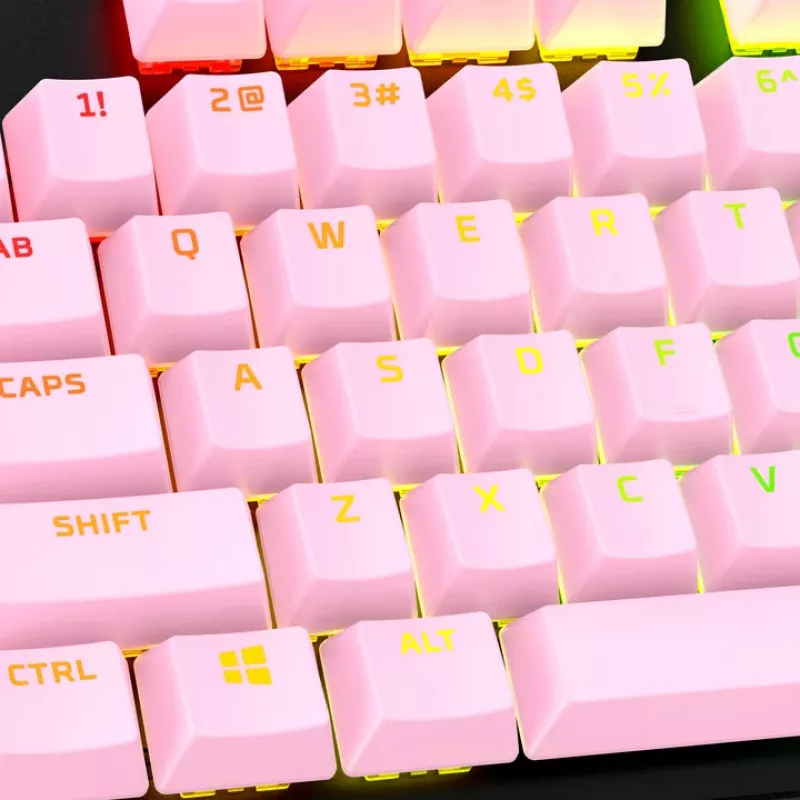 HyperX 519T9AA PBT-näppäinhatut, täysi sarja, US-asettelu, pinkki
