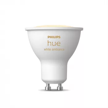 Philips Hue White Ambiance GU10 – älykäs kohdevalo, älylamppu, Bluetooth/Zigbee, valkoinen, LED, GU10, GU10
