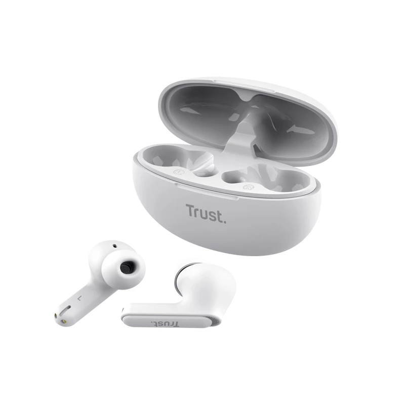 Trust Yavi kuulokkeet True Wireless Stereo (TWS) In-Ear puhelut/musiikki USB Type-C Bluetooth valkoinen