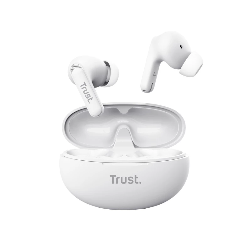 Trust Yavi kuulokkeet True Wireless Stereo (TWS) In-Ear puhelut/musiikki USB Type-C Bluetooth valkoinen