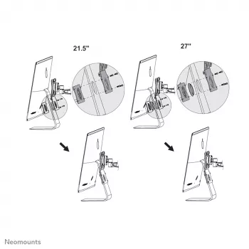 Neomounts FPMA-VESAMAC2127 iMac VESA-sovitin, hopea, teräs, 15 kg, 100 x 100,75 x 75 mm, 100 x 100 mm, 730 g