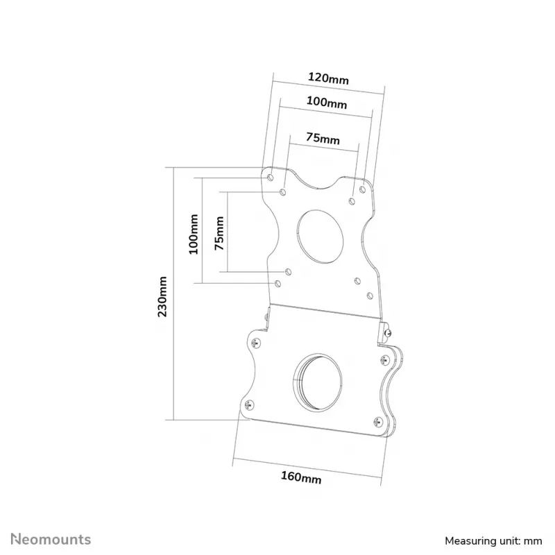 Neomounts FPMA-VESAMAC2127 iMac VESA-sovituslevy, 21,5-27 tuumaa, VESA 75x75 / 100x100 mm, enintään 15 kg, teräs, 730 g, hopea