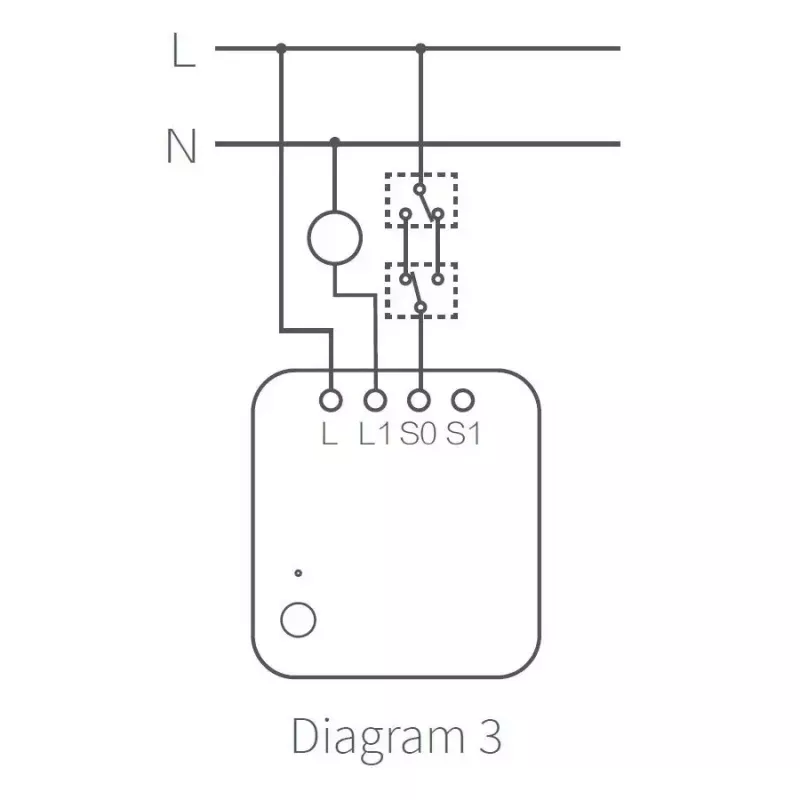 AQARA Smart Home Single Switch -moduuli T1, ilman nollajohdinta (SSM-U02)