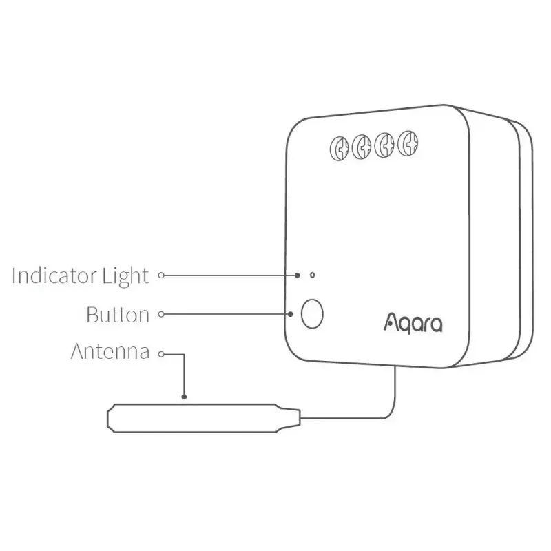AQARA Smart Home Single Switch -moduuli T1, ilman nollajohdinta (SSM-U02)