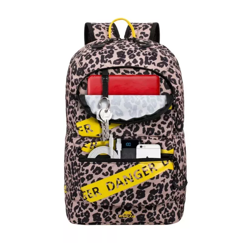 Rivacase 5421 Urban kannettavan reppu 13,3 tuumaa (33,8 cm), 14 l, leopardi