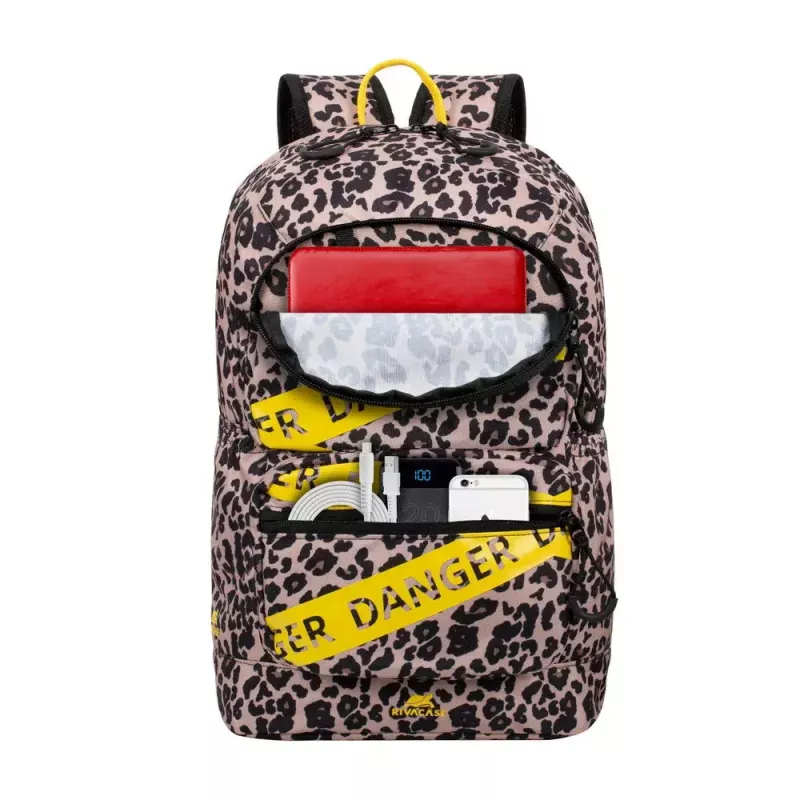 Rivacase 5421 Urban kannettavan reppu 13,3 tuumaa (33,8 cm), 14 l, leopardi