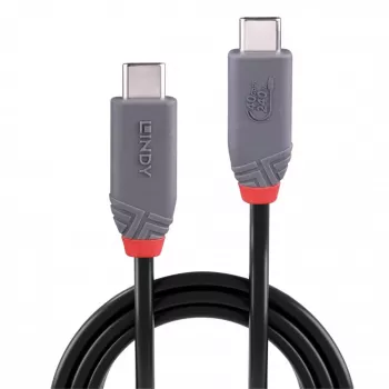 Lindy 0,8 m USB 4 240 W Type-C -kaapeli, Anthra Line