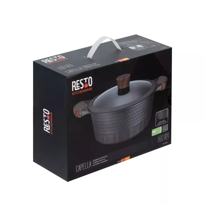 Resto Kitchenware Capella 4,6 L pyöreä musta puu