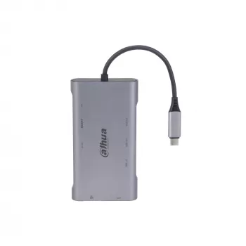Dahua Technology 9-in-1 USB 3.1 Type-C -telakointiasema, jossa USB 3.0 + HDMI + RJ45 + VGA + SD/TF + PD