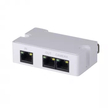 Verkkolähetin DAHUA PFT1300, 10/100 Mbit/s, jopa 300 m, IEEE 802.3af/at, 79×52×23 mm, 3 W, valkoinen