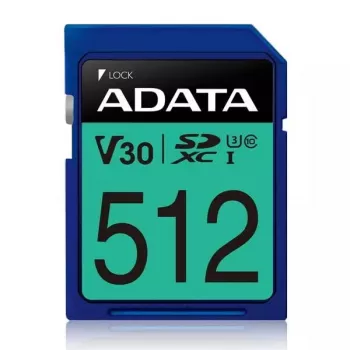 Flash-muisti ADATA 512GB SDXC UHS-I Class 10 ASDX512GUI3V30S-R