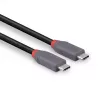 Lindy 1,5 m USB 4 240 W Type-C-kaapeli, Anthra Line
