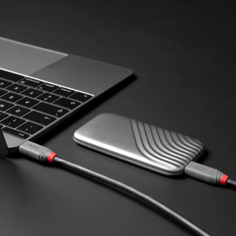 Lindy 1,5 m USB 4 240 W Type-C-kaapeli, Anthra Line