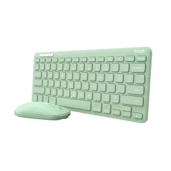 Trust Lyra näppäimistö ja hiiri setti toimisto RF langaton + Bluetooth QWERTY US-englanti vihreä
