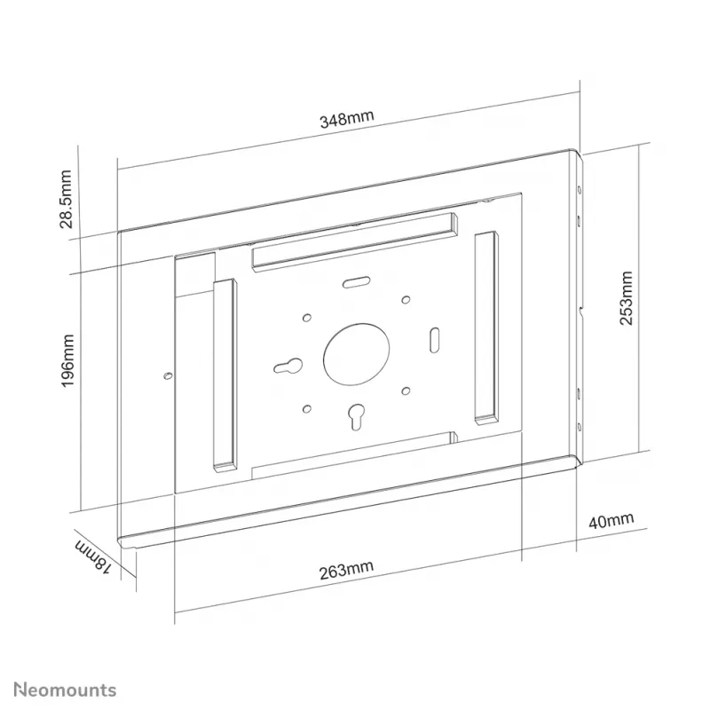 Neomounts seinäteline tablettiteline WL15-660WH1 suurin näyttökoko 32,8 cm