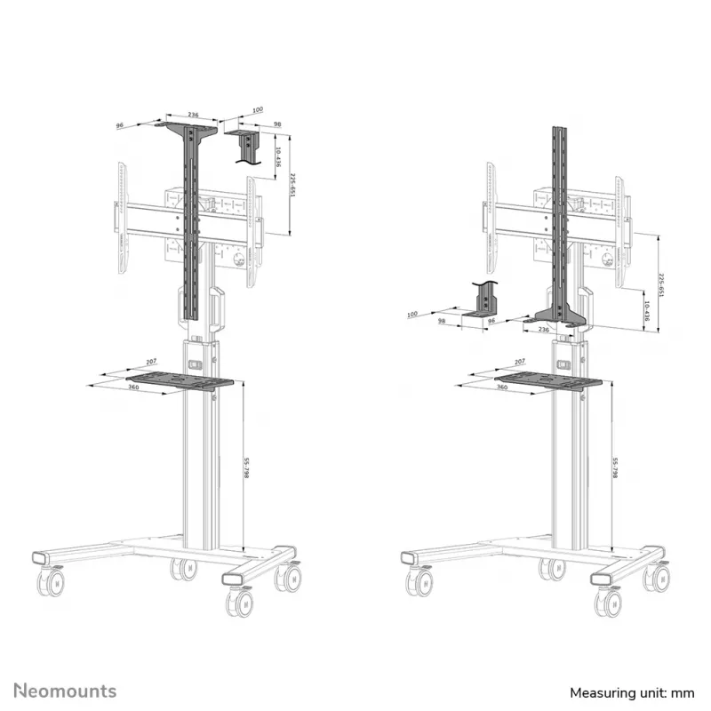 Neomounts AFLS-825WH1 videopalkki- ja multimediasarja - yleismalli