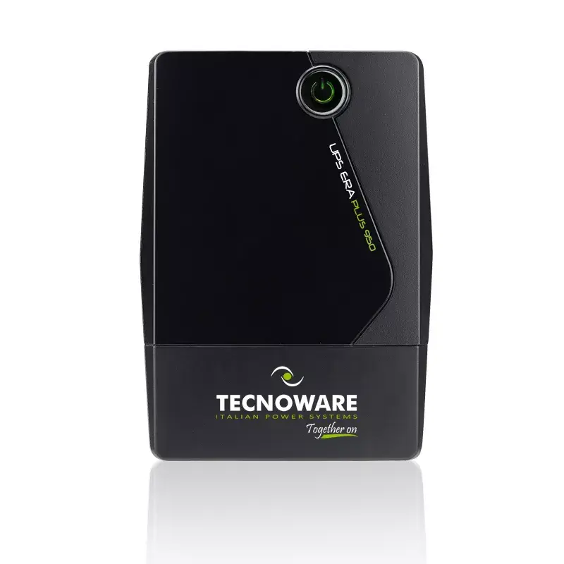 Tecnoware Era Plus 950 FGCERAPL952SCH UPS/AVR, 950 VA (0,95 kVA), 665 W, Schuko, muunneltu siniaalto, 12V 7Ah akku