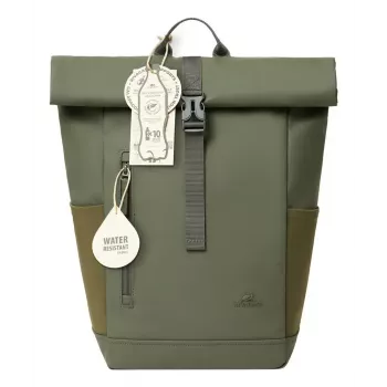 Matkareppu Rivacase Eden oliivi PU-nahka polyesteri rPET 250x160x430mm