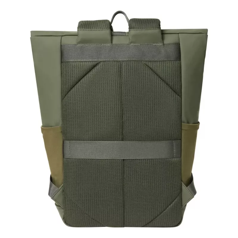 Matkareppu Rivacase Eden oliivi PU-nahka polyesteri rPET 250x160x430mm