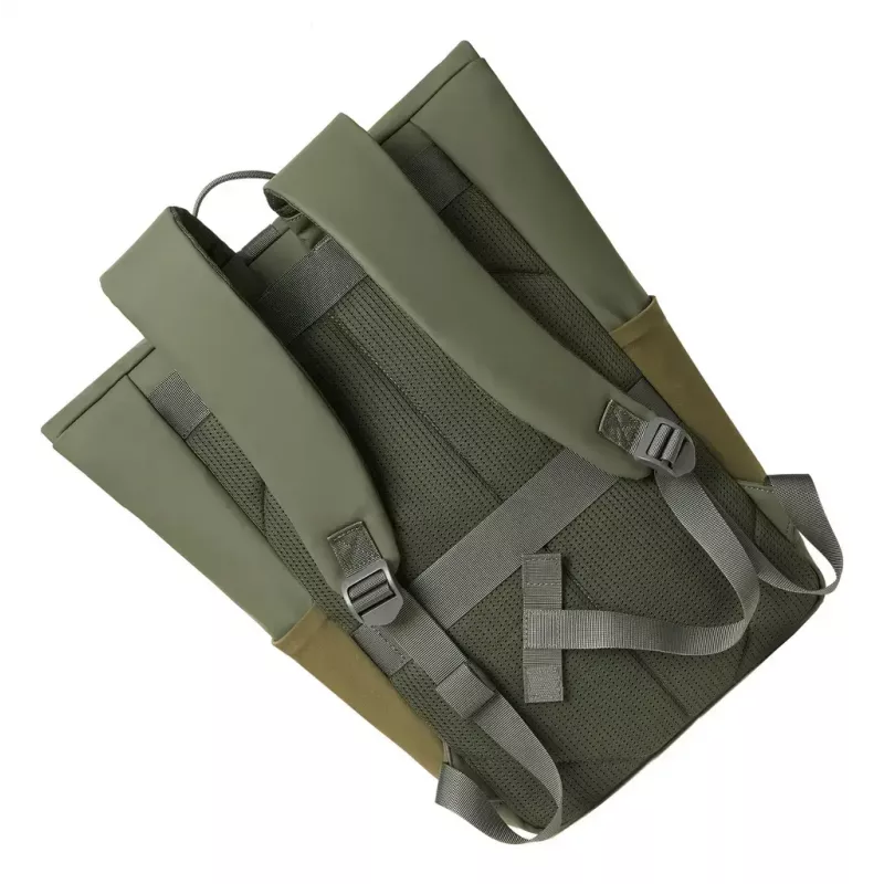 Matkareppu Rivacase Eden oliivi PU-nahka polyesteri rPET 250x160x430mm