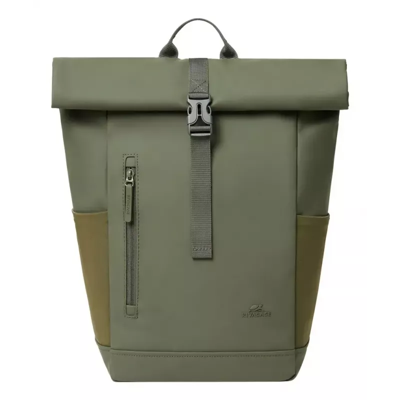 Matkareppu Rivacase Eden oliivi PU-nahka polyesteri rPET 250x160x430mm