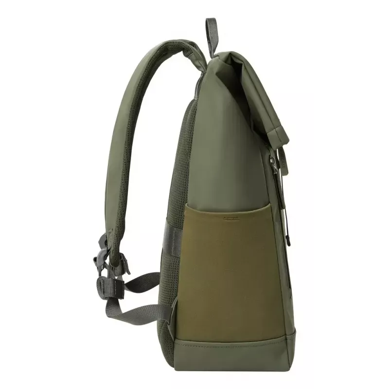 Matkareppu Rivacase Eden oliivi PU-nahka polyesteri rPET 250x160x430mm