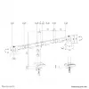 Neomounts DS60-600BL2 monitorivarsi 10-32