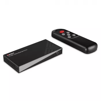 Lindy 3-porttinen HDMI 8K60 kytkin HDMI USB Micro-USB musta 4320p 48 Gbit/s