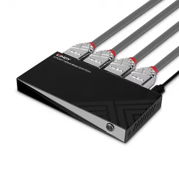 Lindy 3-porttinen HDMI 8K60 kytkin HDMI USB Micro-USB musta 4320p 48 Gbit/s