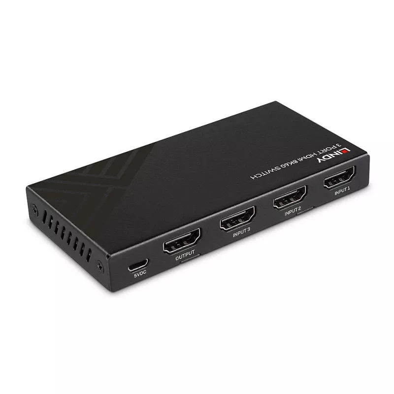Lindy 38369 3-porttinen HDMI 8K60 -kytkin