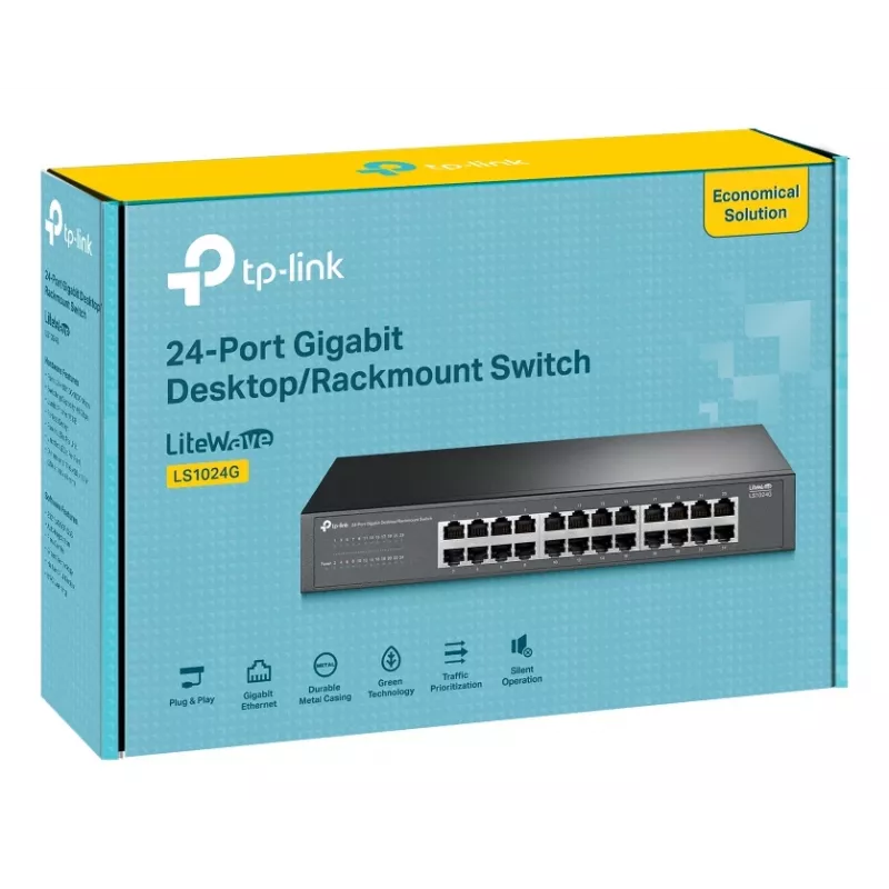 TP-Link LS1024G verkkokytkin hallitsematon Gigabit Ethernet (10/100/1000) musta