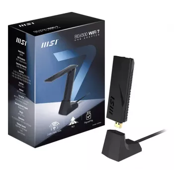 USB-tikku MSI BE6500 WiFi7 USB 3.2 Gen 1 Dongle musta