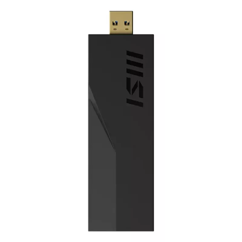 USB-tikku MSI BE6500 WiFi7 USB 3.2 Gen 1 Dongle musta