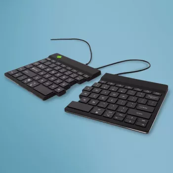R-Go Tools ergonominen näppäimistö R-Go Split Break v2 Break-ohjelmistolla, ergonominen jaettu näppäimistö, QWERTY (US), johdollinen, musta
