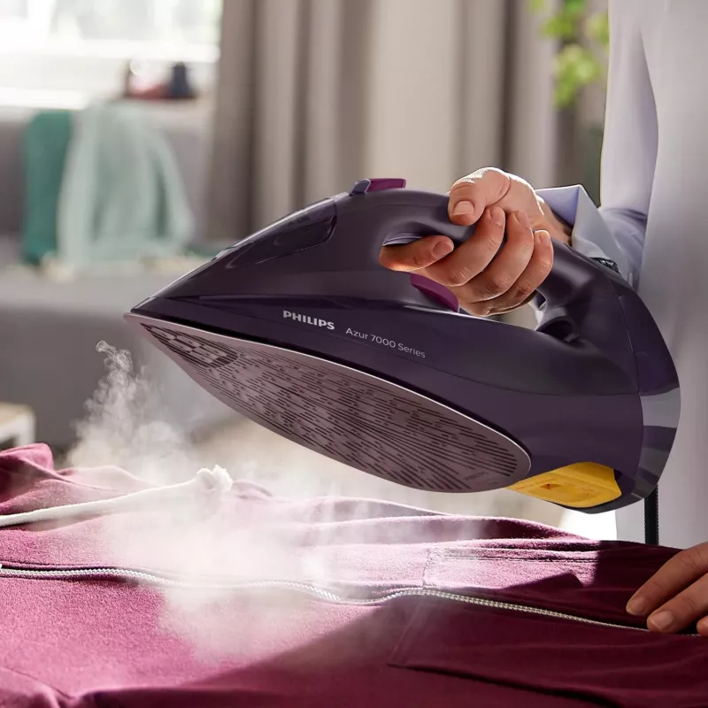 Philips 7000-sarja DST7061/30 silitysrauta höyrysilitysrauta SteamGlide Elite -silityspohja 3000 W violetti