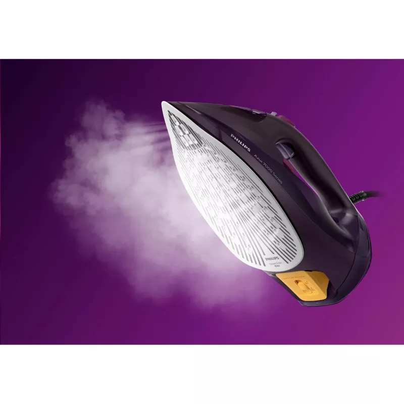 Philips 7000-sarja DST7061/30 silitysrauta höyrysilitysrauta SteamGlide Elite -silityspohja 3000 W violetti