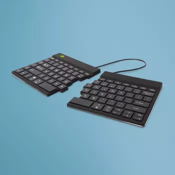 R-Go Tools ergonominen näppäimistö R-Go Split Break tauko-ohjelmistolla, ergonominen jaettu näppäimistö, QWERTY (US), Bluetooth, musta