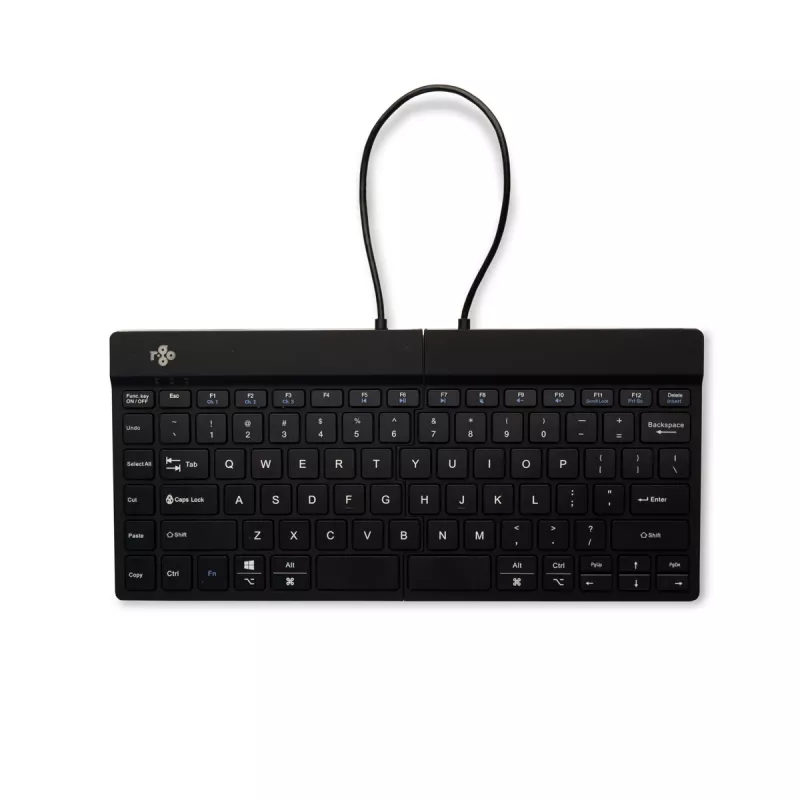 R-Go Tools ergonominen näppäimistö R-Go Split Break tauko-ohjelmistolla, ergonominen jaettu näppäimistö, QWERTY (US), Bluetooth, musta