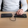 R-Go Tools ergonominen näppäimistö R-Go Split Break tauko-ohjelmistolla, ergonominen jaettu näppäimistö, QWERTY (US), Bluetooth, musta