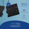 R-Go Tools ergonominen näppäimistö R-Go Split Break tauko-ohjelmistolla, ergonominen jaettu näppäimistö, QWERTY (US), Bluetooth, musta