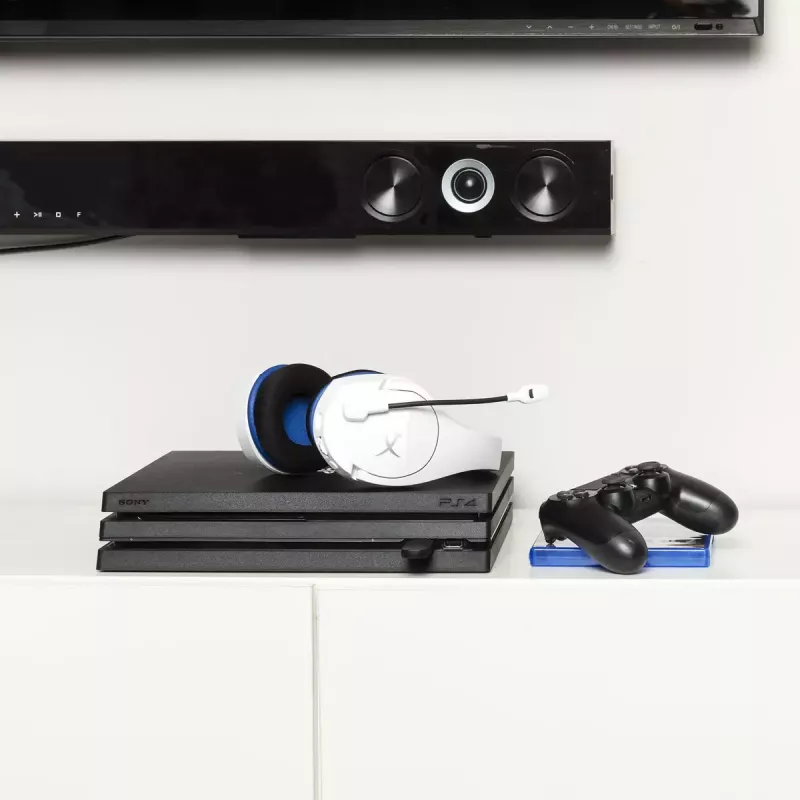 HyperX Cloud Stinger Core – langaton pelikuuloke (valkoinen-sininen) – PS5-PS4
