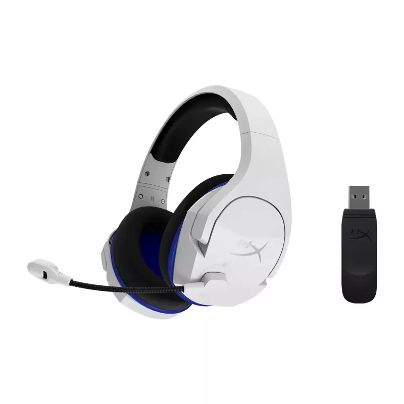 HyperX Cloud Stinger Core – langaton pelikuuloke (valkoinen-sininen) – PS5-PS4