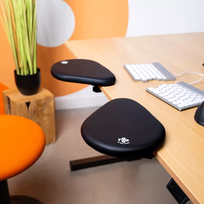 R-Go Tools käsituki R-Go split, ergonominen käsituki kaksiosainen, säädettävä, symmetrinen, Softfoam-pehmusteella, musta