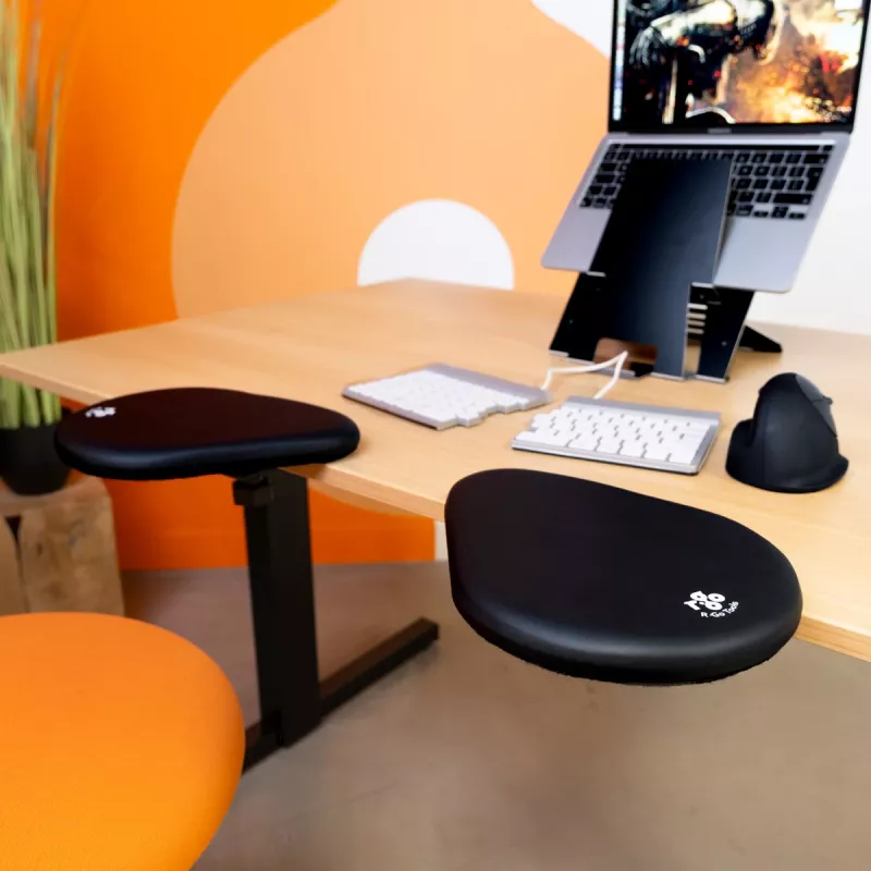 R-Go Tools käsituki R-Go split, ergonominen käsituki kaksiosainen, säädettävä, symmetrinen, Softfoam-pehmusteella, musta